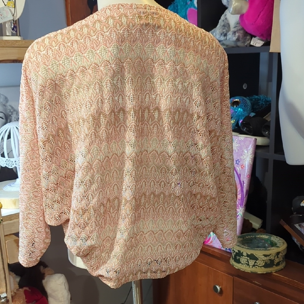 Ruby Rd. Blush Lace Shrug - Picture 4 of 6